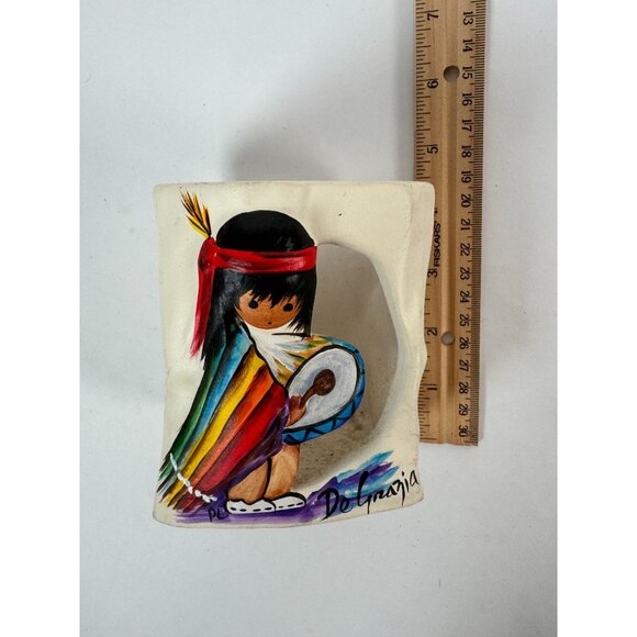 De Grazia Signed Hand Painted Colorful Drummer Boy Candle Holder Luminarie Bag - Picture 13 of 16